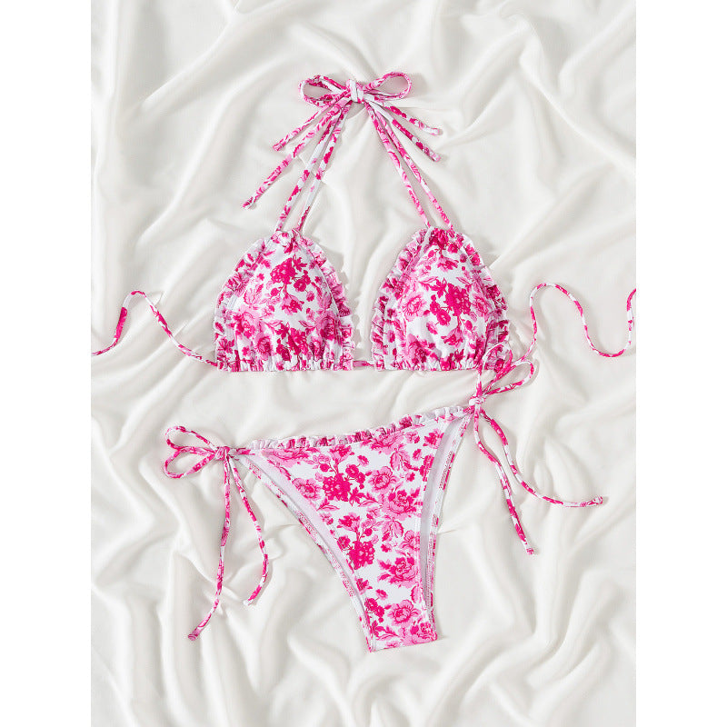 Damen Triangel-Bikini mit verspieltem Rüschen-Design Drune