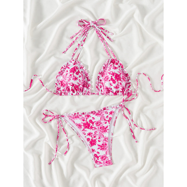 Damen Triangel-Bikini mit verspieltem Rüschen-Design Drune