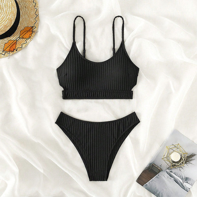 Damen Sportliches Bikini-Set mit verstellbaren Trägersystemen Drune