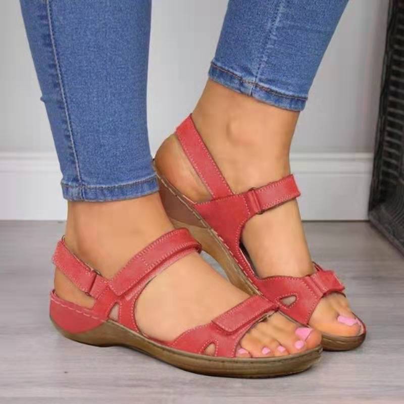 Damen Sportliche Sandalen mit verstellbaren Riemen und ergonomischem Fußbett Drune