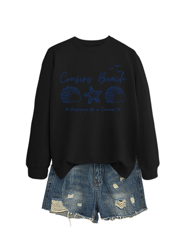 Damen Sweatshirt mit maritimem Motiv und bequemen Schnitt Drune