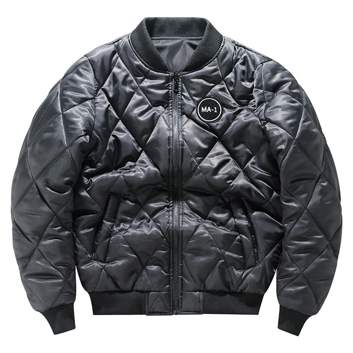 Herren  bestickte Flugzeugwappen isolierte Nylon Bomberjacke mit Ärmel Utility-Tasche Drune