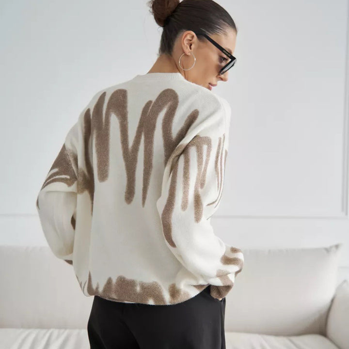 Damen trendiger Pullover mit modernem Farbverlauf und lässigem Schnitt Drune