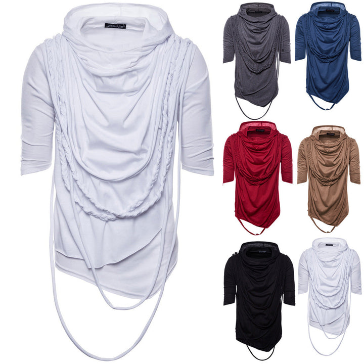 Herren Kapuzenoberteil mit innovativem Design und einzigartiger Drapierung Drune