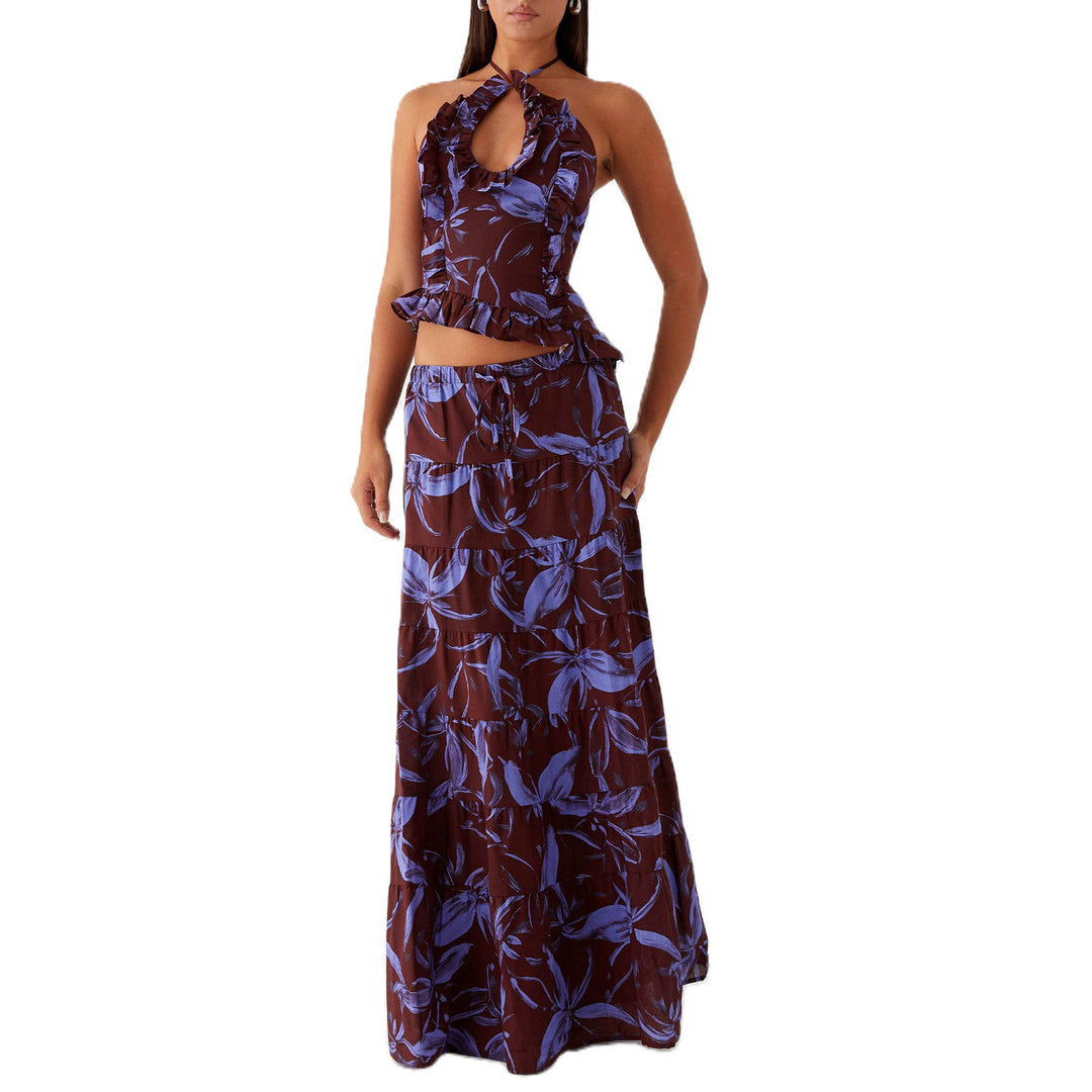 Damen Blusenkleid mit floralen Details Drune