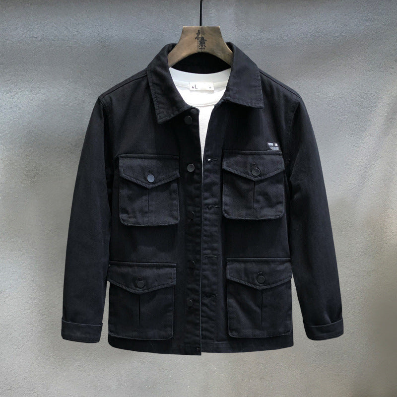 Herren vielseitige Utility-Jacke mit zahlreichen Funktionstaschen Drune