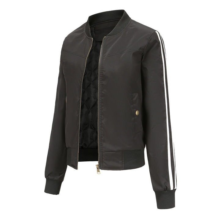 Damen moderne Funktionsjacke mit sportlichen Streifen Drune