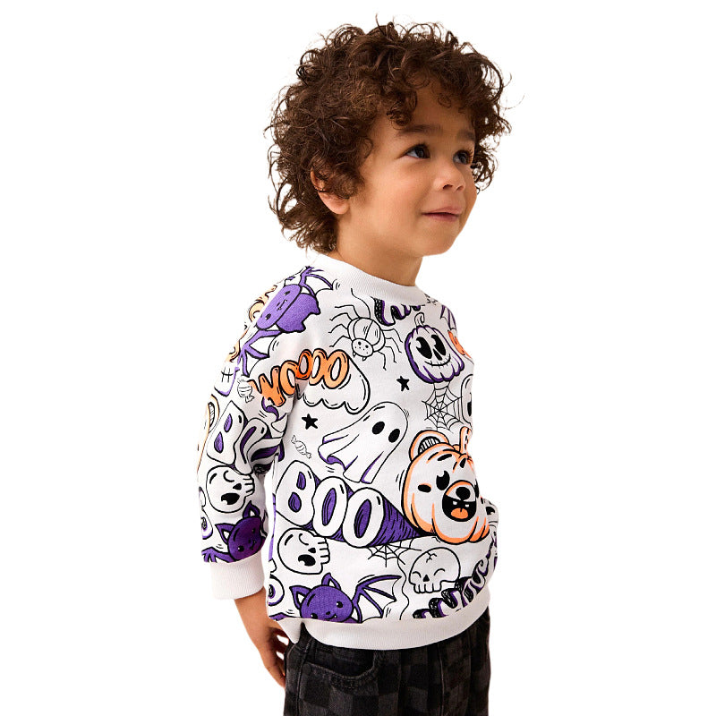 Jungen Sweatshirt mit fröhlichem Halloween-Motiv Drune