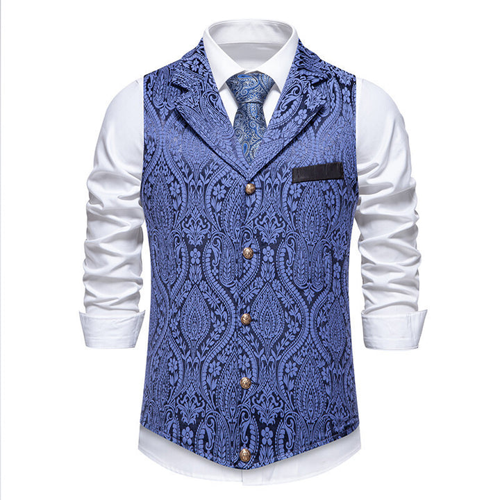 Herren elegante Weste mit aufwendigem Muster und hochwertigem Stoff Drune