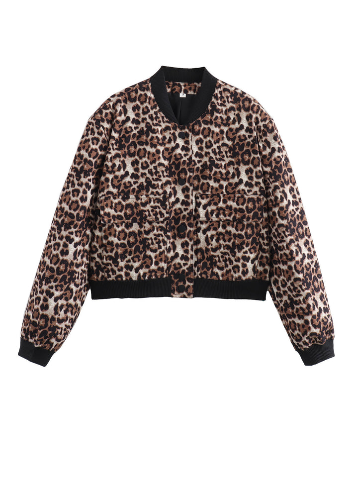 Damen modische Bomberjacke im tierischem Muster Drune