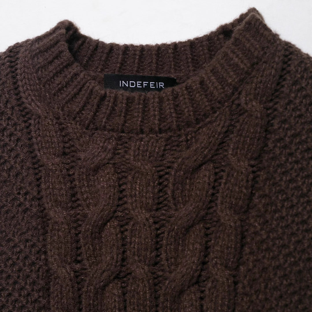 Damen Grobstrickpullover mit Rundhalsausschnitt und lässigem Schnitt Drune