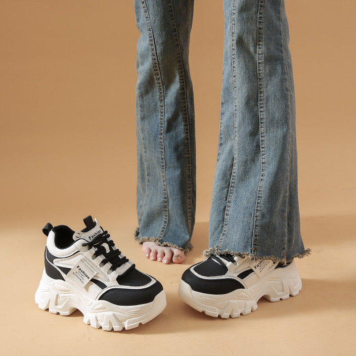 Damen Chunky Sneakers mit großzügiger Profilsohle und atmungsaktivem Obermaterial Drune