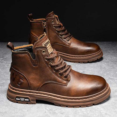 Herren robuste Lederstiefel Drune