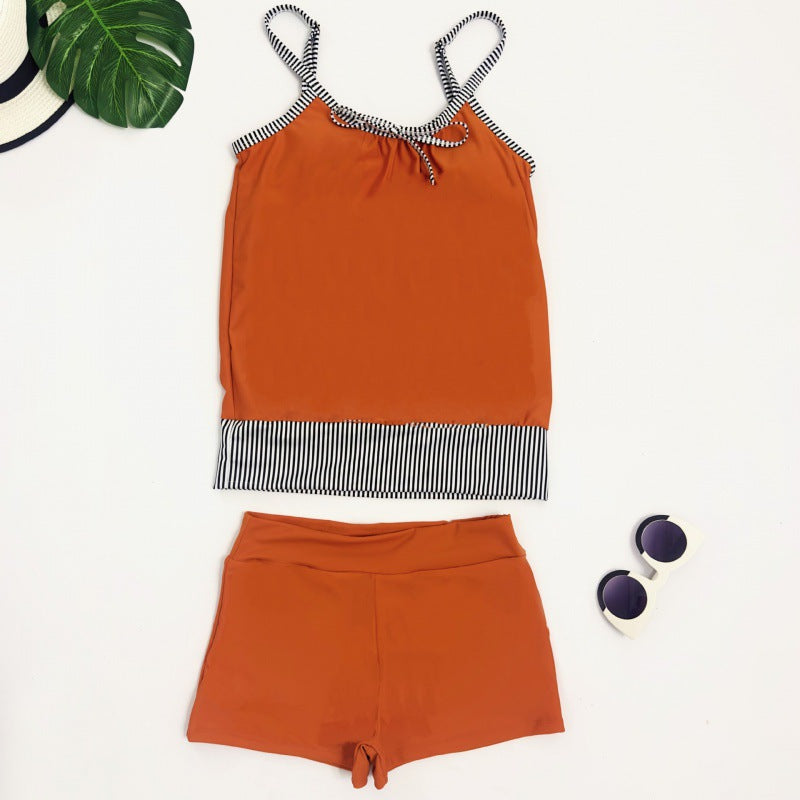 Damen Bikinioberteil mit lässigem Schnitt und kurzen Hosen Drune