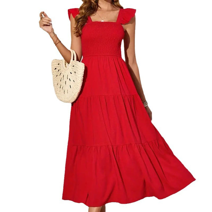 Damen Sommerliches Maxikleid mit zauberhaften Rüschendetails Drune