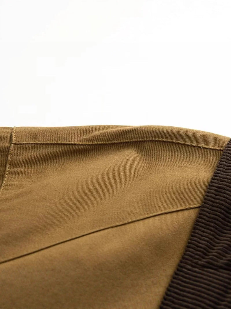 Damen oversized Trenchjacke mit klassischem Stehkragen und praktischen Taschen Drune