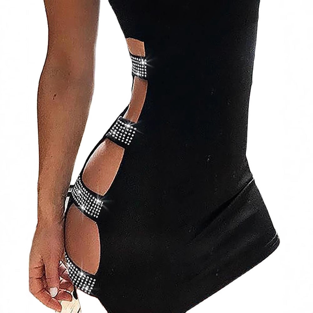 Damen figurbetontes Minikleid mit transparenten Seiteneinsätzen Drune