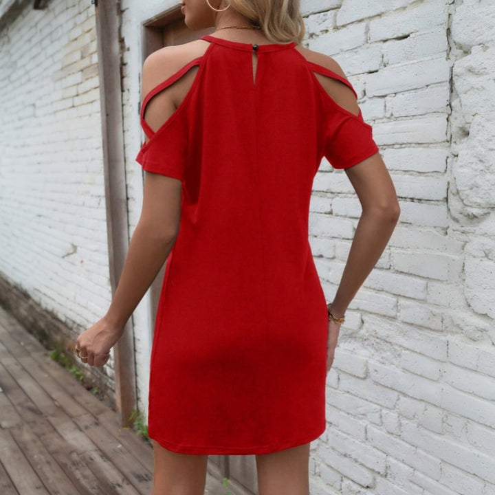 Damen lässiges Minikleid mit modischem Cut-Out und verstellbaren Trägern Drune