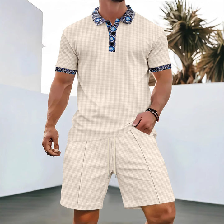 Herren Polohemd und Shorts Set Drune