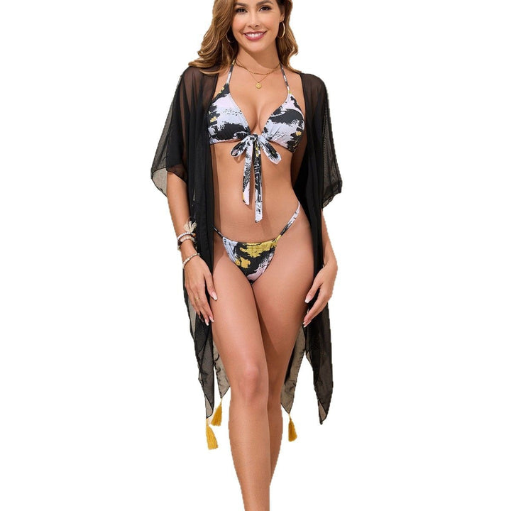 Damen Bademantel mit modischem Kimono-Design Drune