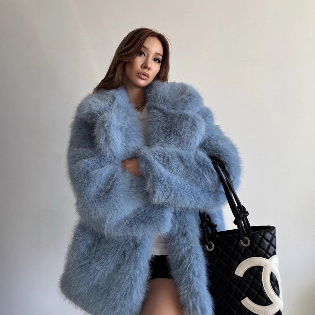 Damen Luxuriöser Oversized-Daunenmantel Drune