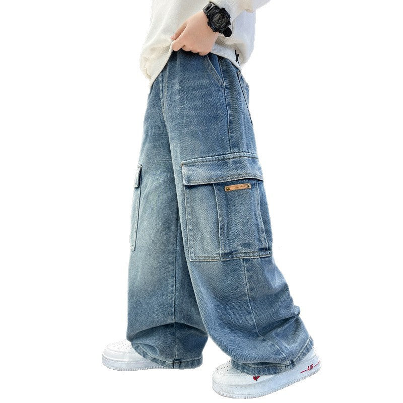 Herren Cargo-Jeans mit lässigem Schnitt und funktionalen Taschen Drune