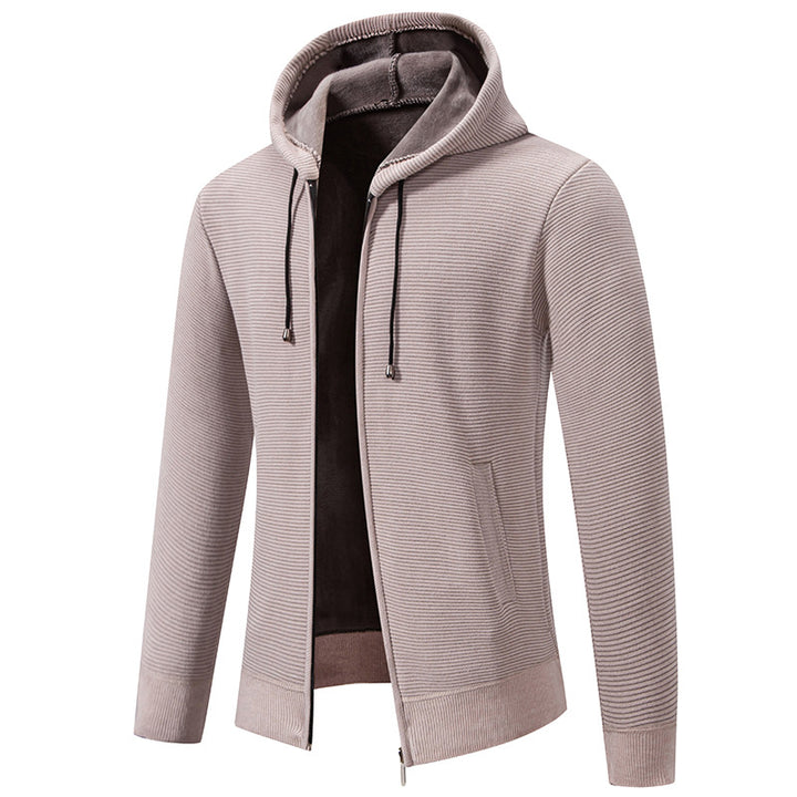 Herren sportliche Fleecejacke mit hohem Kragen und Reißverschluss Drune