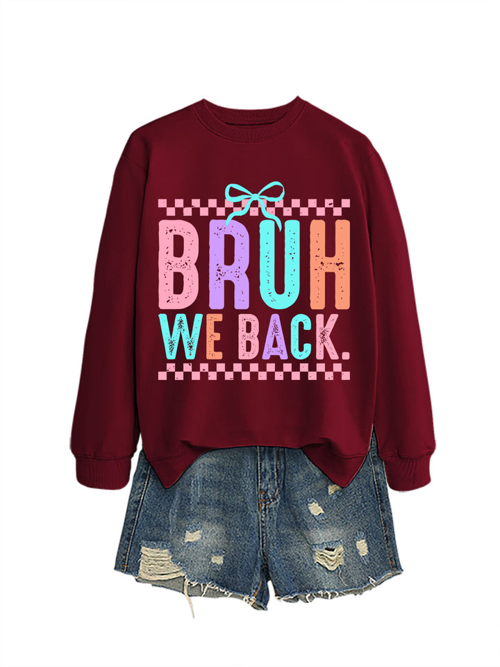 Damen Sweatshirt mit fröhlichem Druck und bequemer Passform Drune