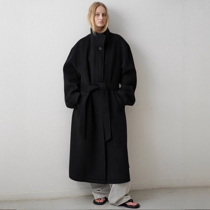 Damen eleganter und oversize Wollmantel Drune