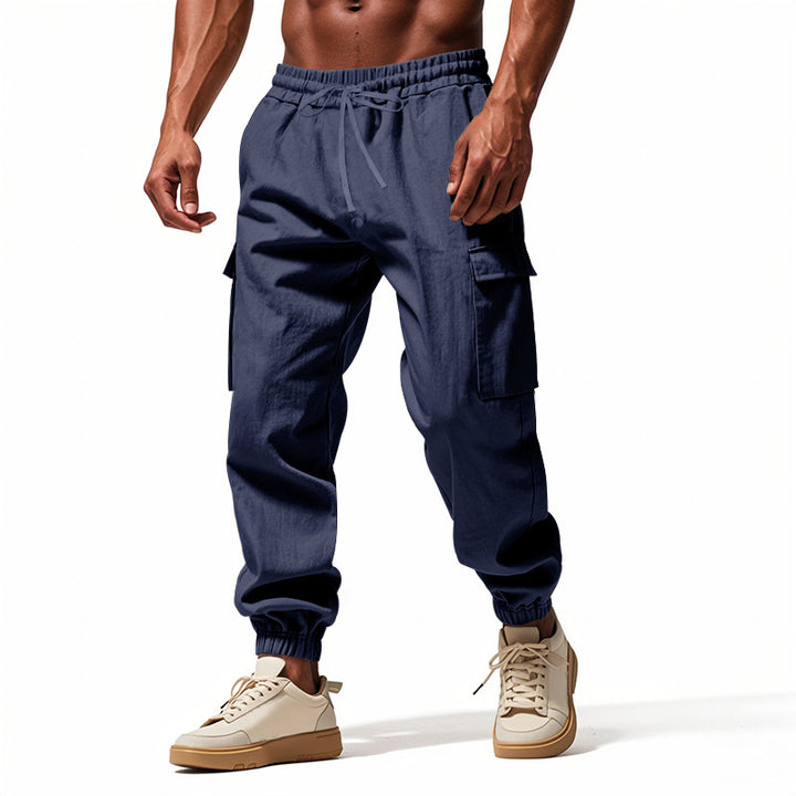 Herren lässige Cargohose mit elastischem Bund und praktischen Seitentaschen Drune