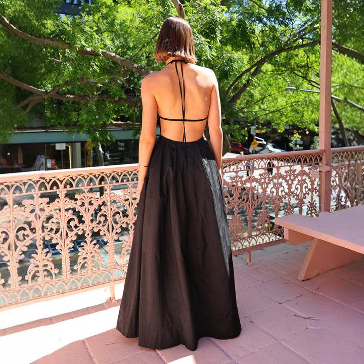 Damen Maxi-Rock mit hohem Taillenbund und elegantem Chiffon-Überwurf Drune