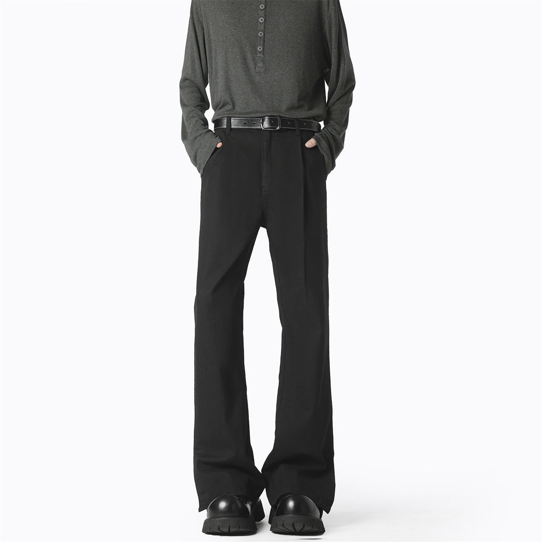 Damen elegante, weite Freizeithose mit feinen Falten und hochwertigen Materialien Drune