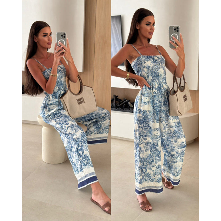 Damen Jumpsuit mit verspieltem Blumendesign und luftiger Passform Drune