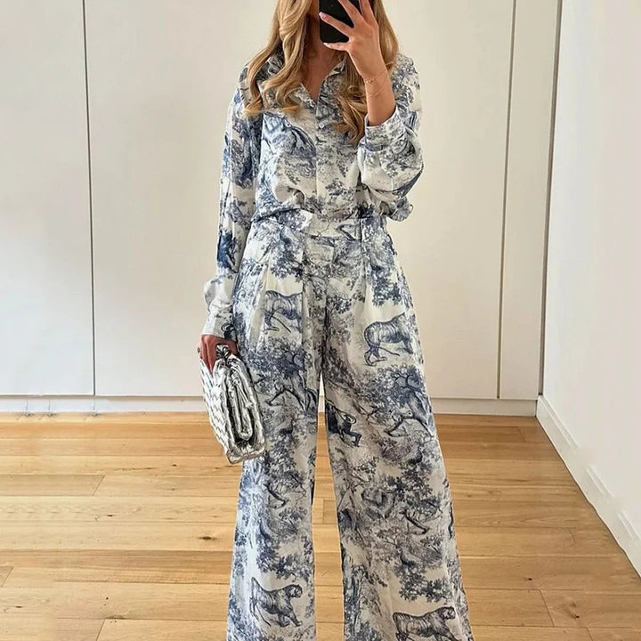 Damen Jumpsuit mit floralen Mustern und eleganter Passform Drune
