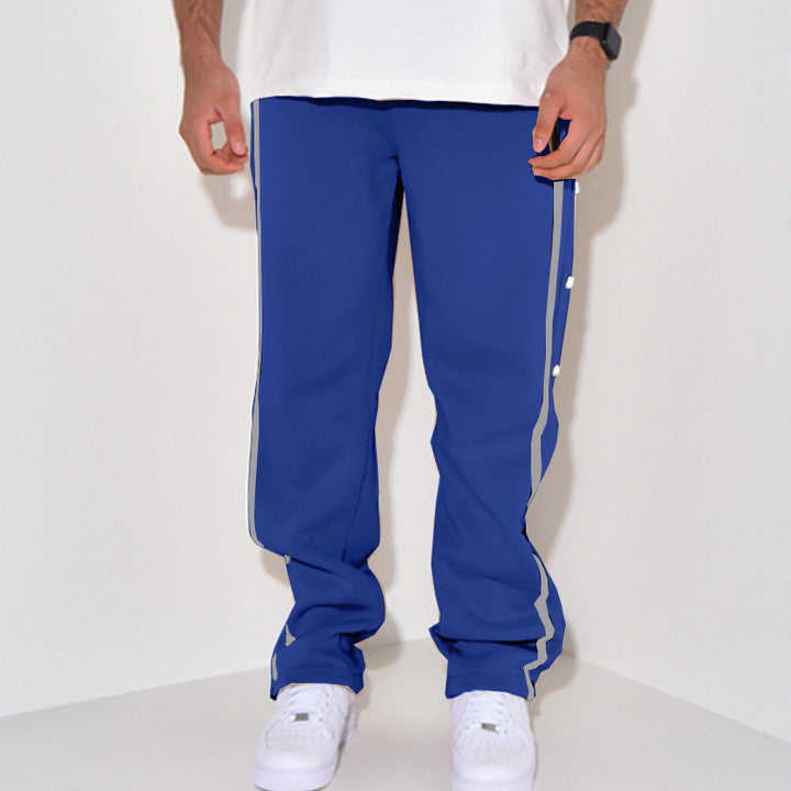Herren Sportliche Jogginghose mit Druckknopf-Detail und seitlichen Taschen Drune