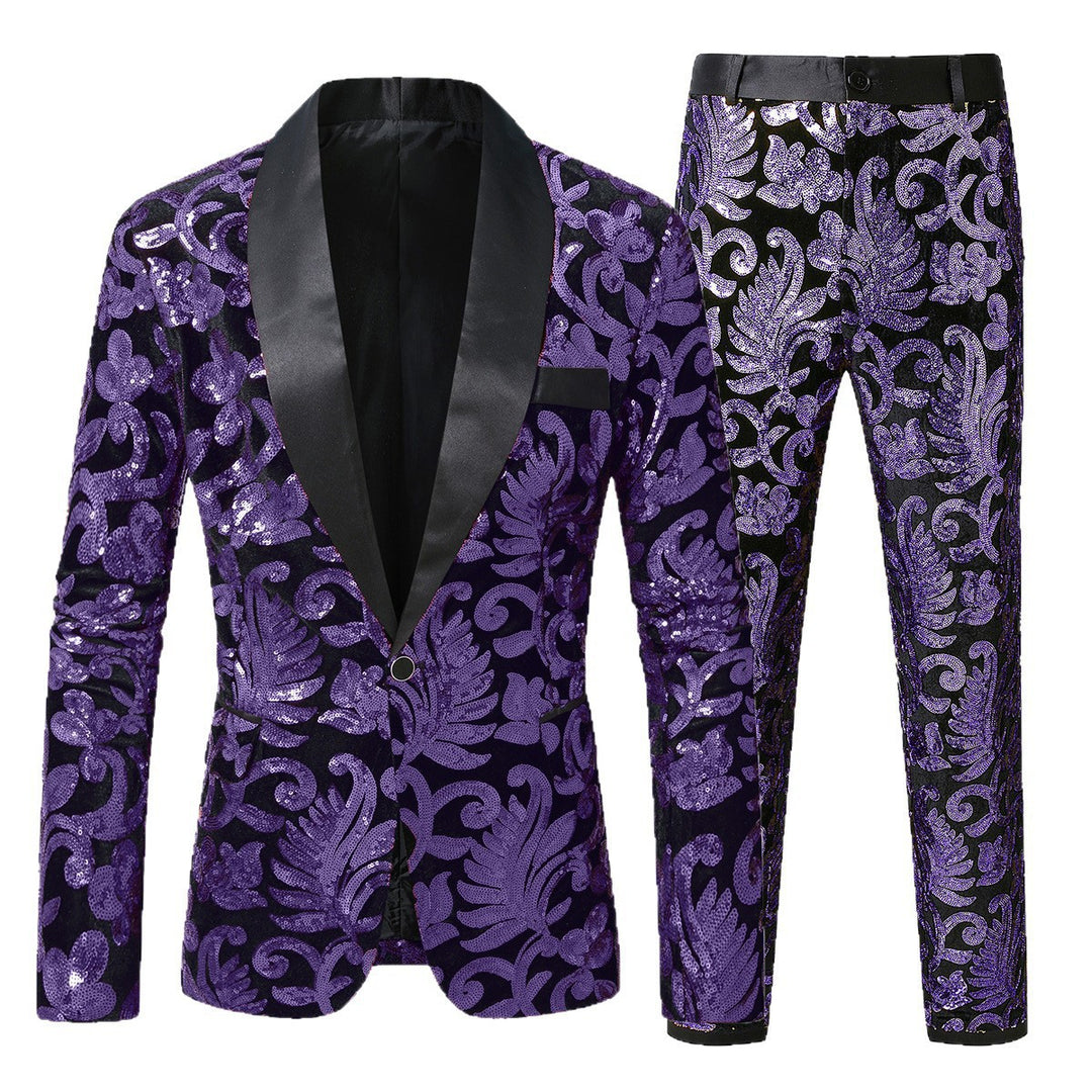 Herren glamouröses Pailletten-Anzugset Drune