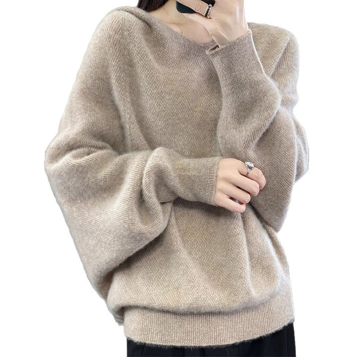 Damen V-Ausschnitt Pullover aus weichem Material Drune