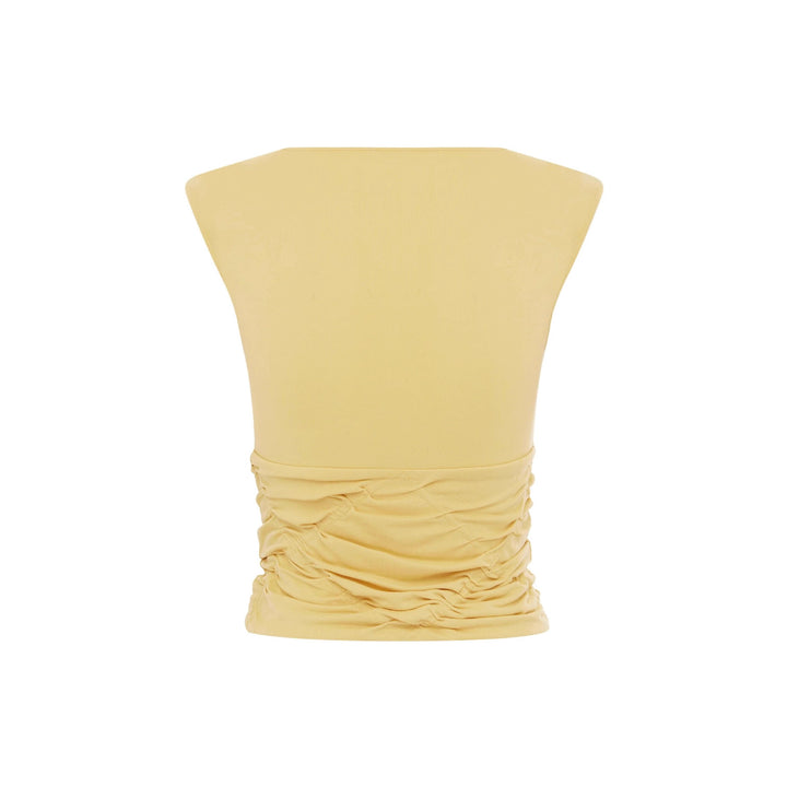 Damen Wickel-Top mit Raffungen Drune