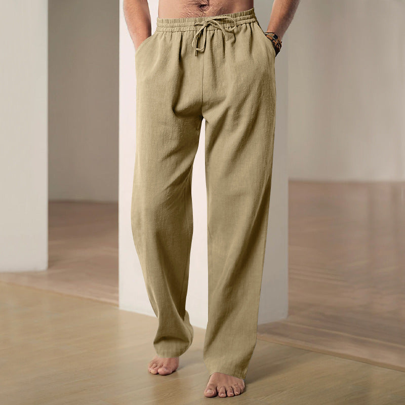 Herren Bequeme Sommerfreizeithose mit elastischem Bund Drune