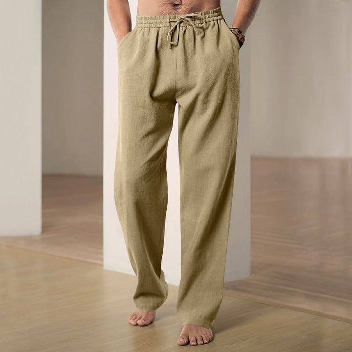 Herren Bequeme Sommerfreizeithose mit elastischem Bund Drune