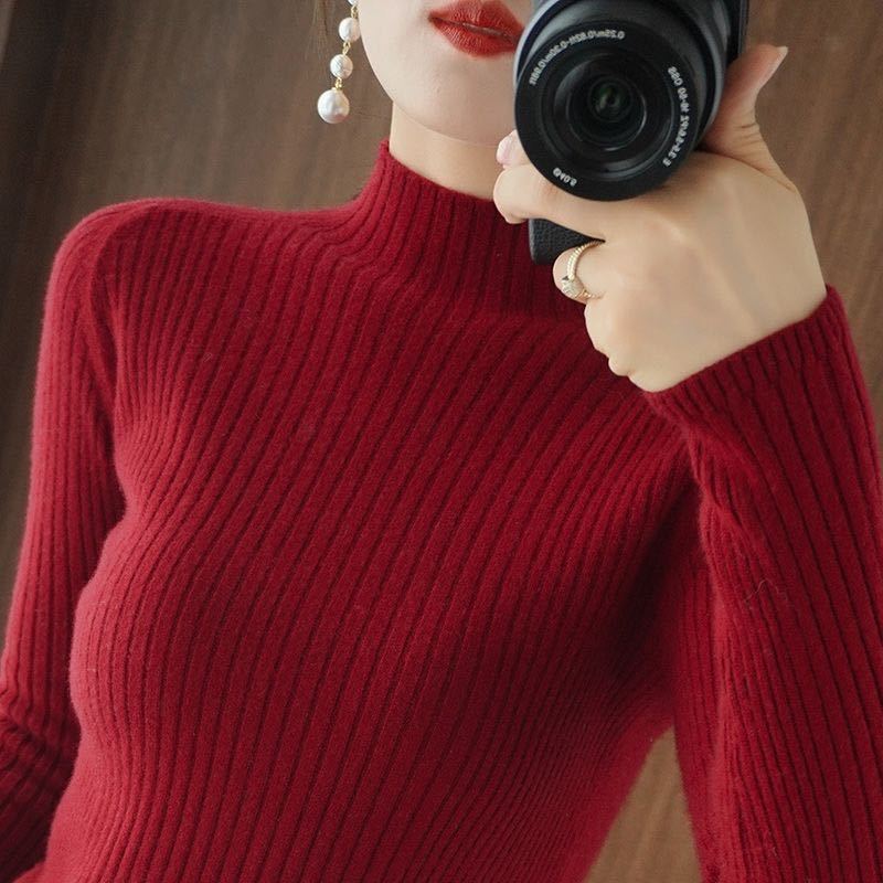 Damen Eleganter und figurschmeichelnder Rollkragenpullover Drune