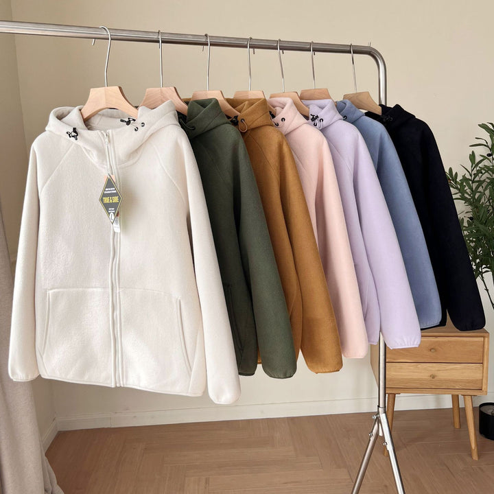Damen Fleecejacke mit hohem Kragen und praktischen Seitentaschen Drune