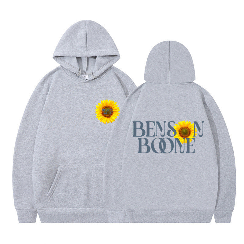 Damen Kapuzenpullover mit einzigartigem Sonnenblumenmotiv und bequemer Passform Drune