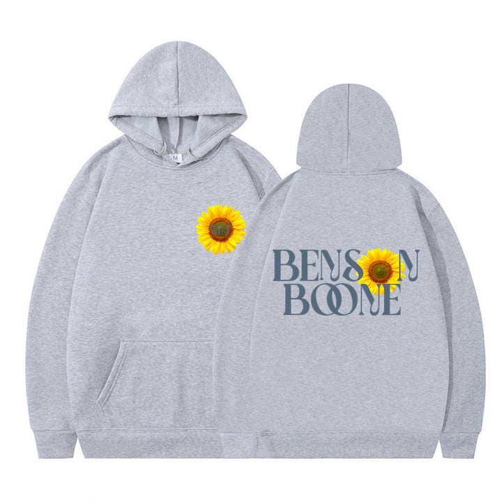 Damen Kapuzenpullover mit einzigartigem Sonnenblumenmotiv und bequemer Passform Drune