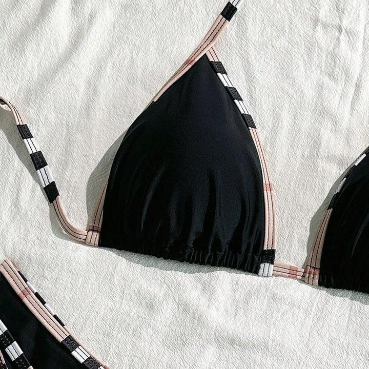 Damen Triangel-Bikini mit verstellbaren Trägern und eleganten Rüschendetails Drune