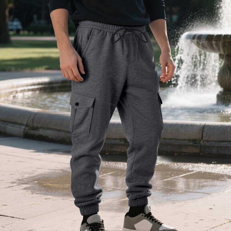 Herren Cargo-Jogginghose mit seitlichen Taschen und elastischem Bund Drune