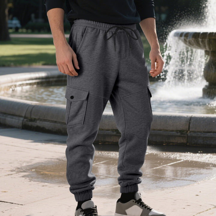 Herren Cargo-Jogginghose mit seitlichen Taschen und elastischem Bund Drune