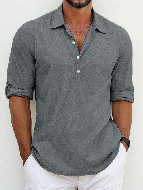 Herren Poloshirt mit modernen Knöpfen und lässigem Schnitt Drune