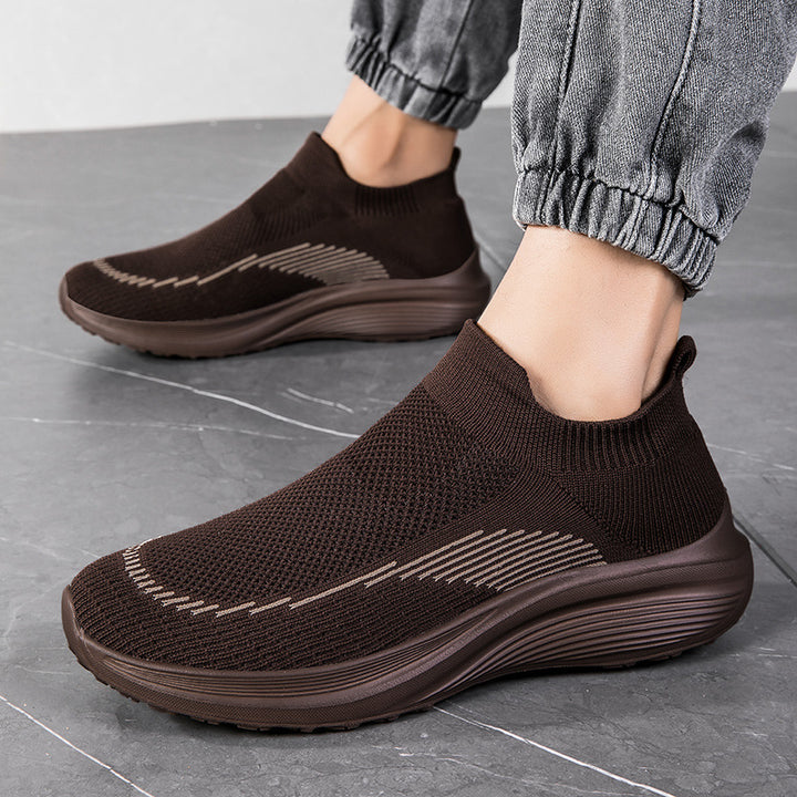 Herren nan sockenähnliche Strick-Sneaker mit nahtlosem Obermaterial und stoßdämpfender Sohle Drune