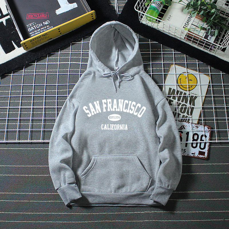Damen Kapuzenpullover mit lässigem San Francisco-Print und bequemer Passform Drune